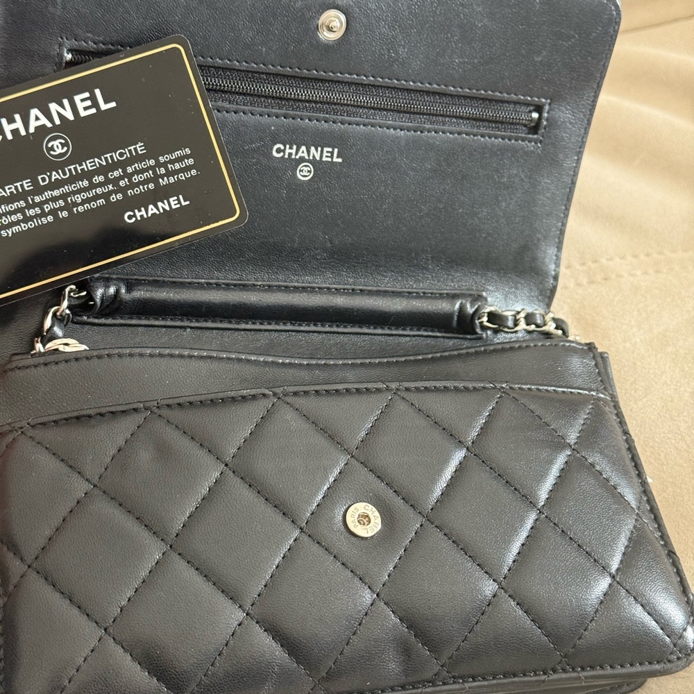 Chanel Black Quilted Crossbody Bag with Chain Strap - Picture 8 of 8